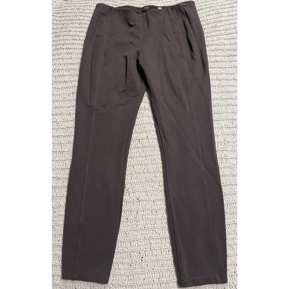 T Tahari Pull On Dress Pants Tummy Control Women's Size Large Stretch Brown